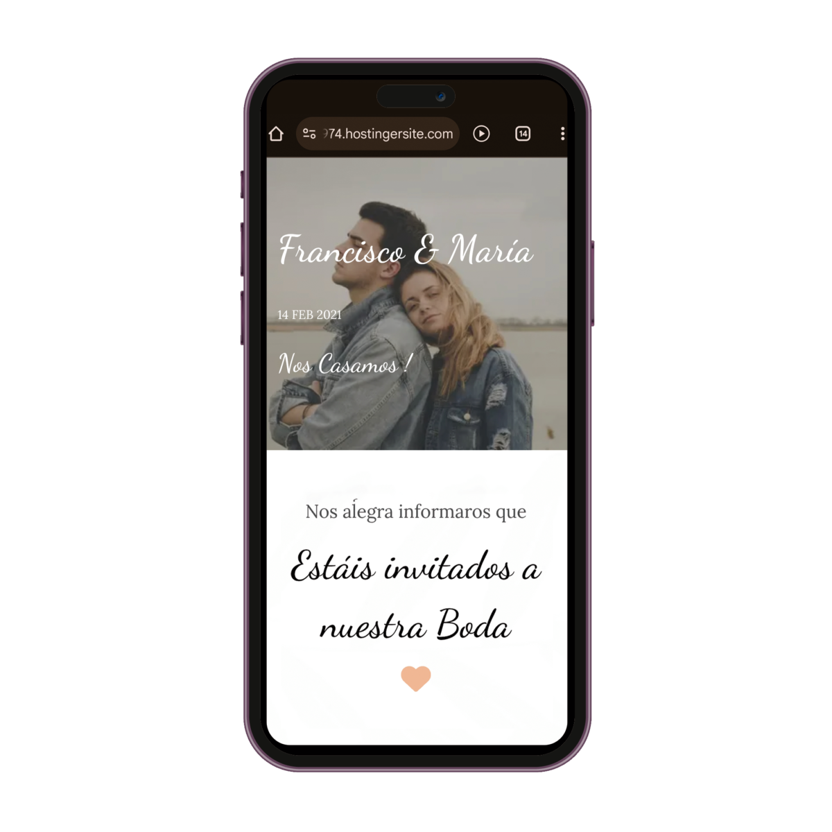 invitación de boda moderna